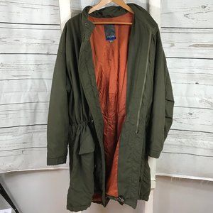 Men's Army Green Drizzle Winter Parka Coat